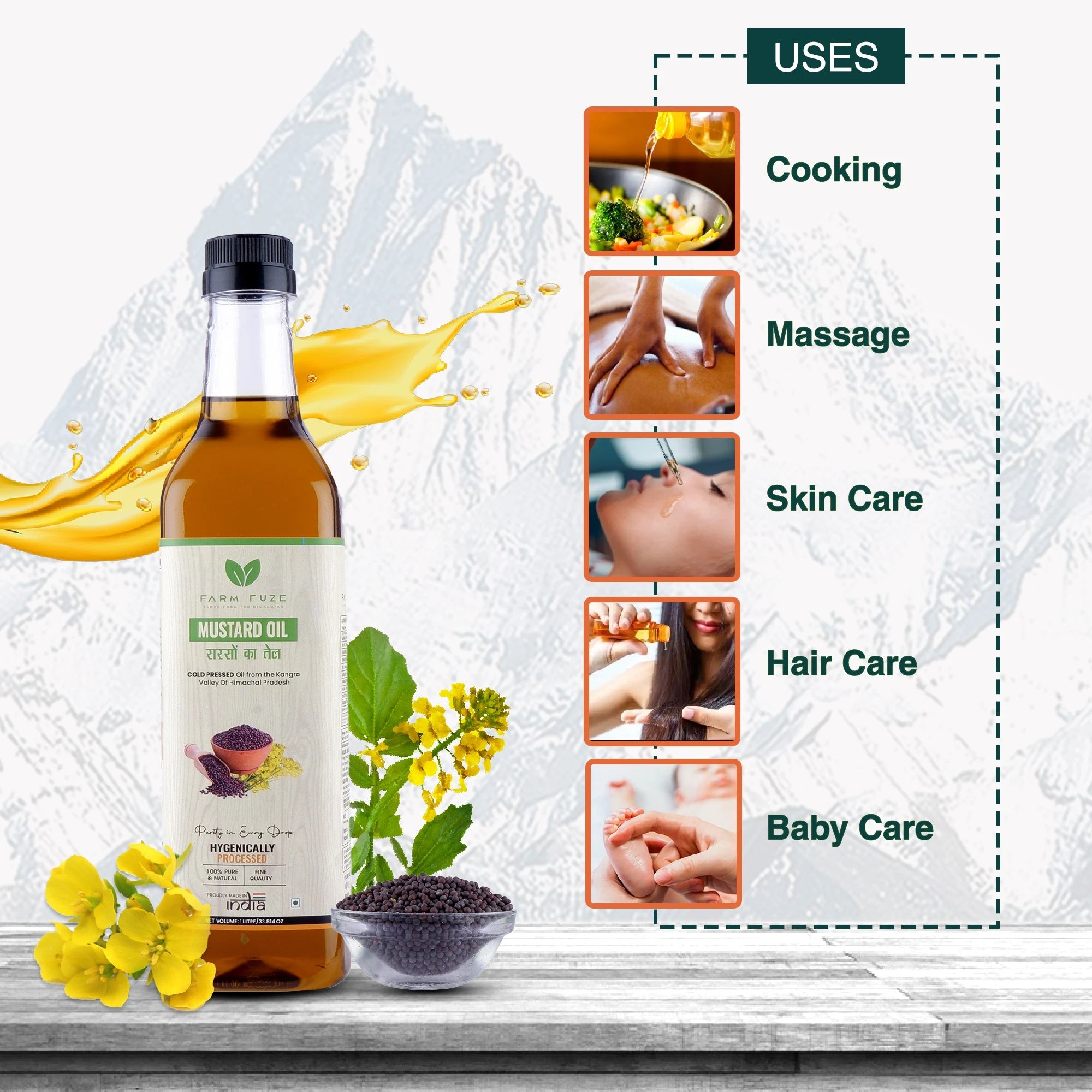 Cold Pressed Mustard Oil (Sarso Oil)